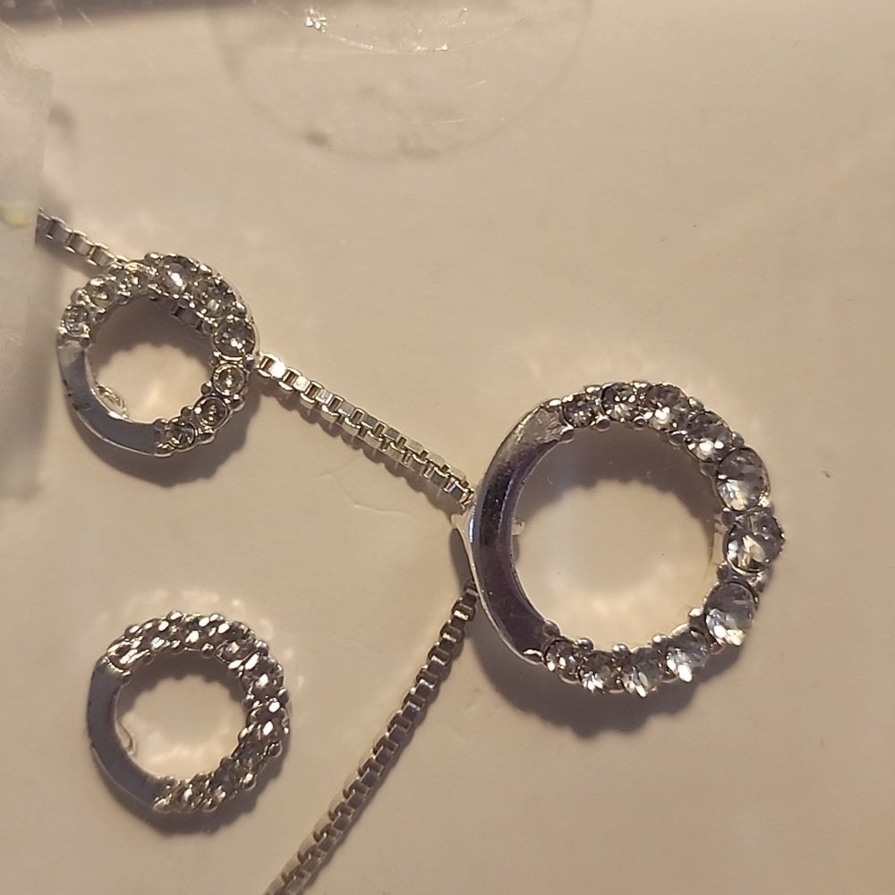 Nine West Silver Necklace and Earring Set - Picture 2 of 4